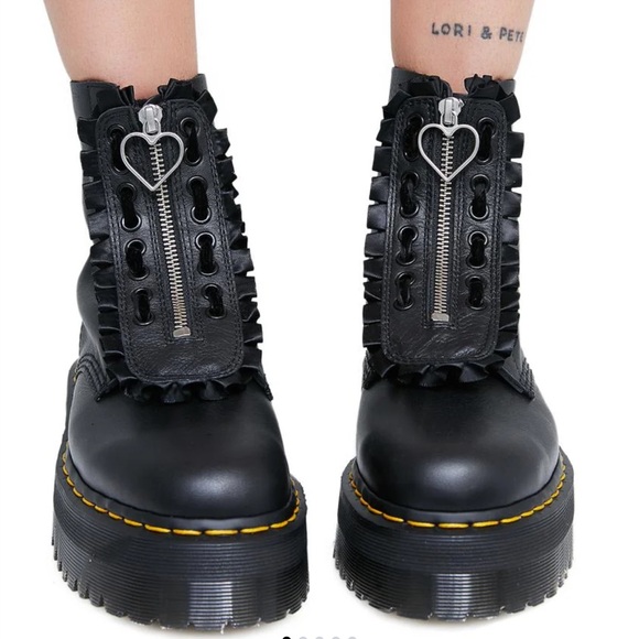 Dr. Martens Shoes - Dr. Martens X Lazy Oaf Jungle Boots in Black Size 9